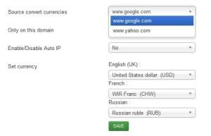 Auto Currencies Converter for Virtuemart 