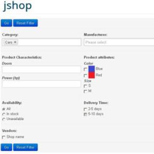 JoomShopping Modules: Filter product exte-14
