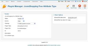 JoomShopping Addons: Free attribute type 