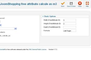 JoomShopping Plugins: Free Attribute calculate as m3 