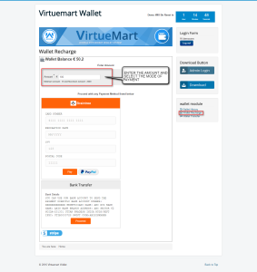 Wallet System For Virtuemart 
