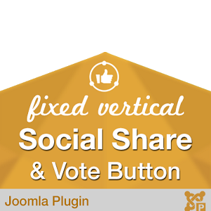 Vertical Social Share Vote Button 
